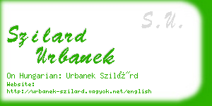 szilard urbanek business card